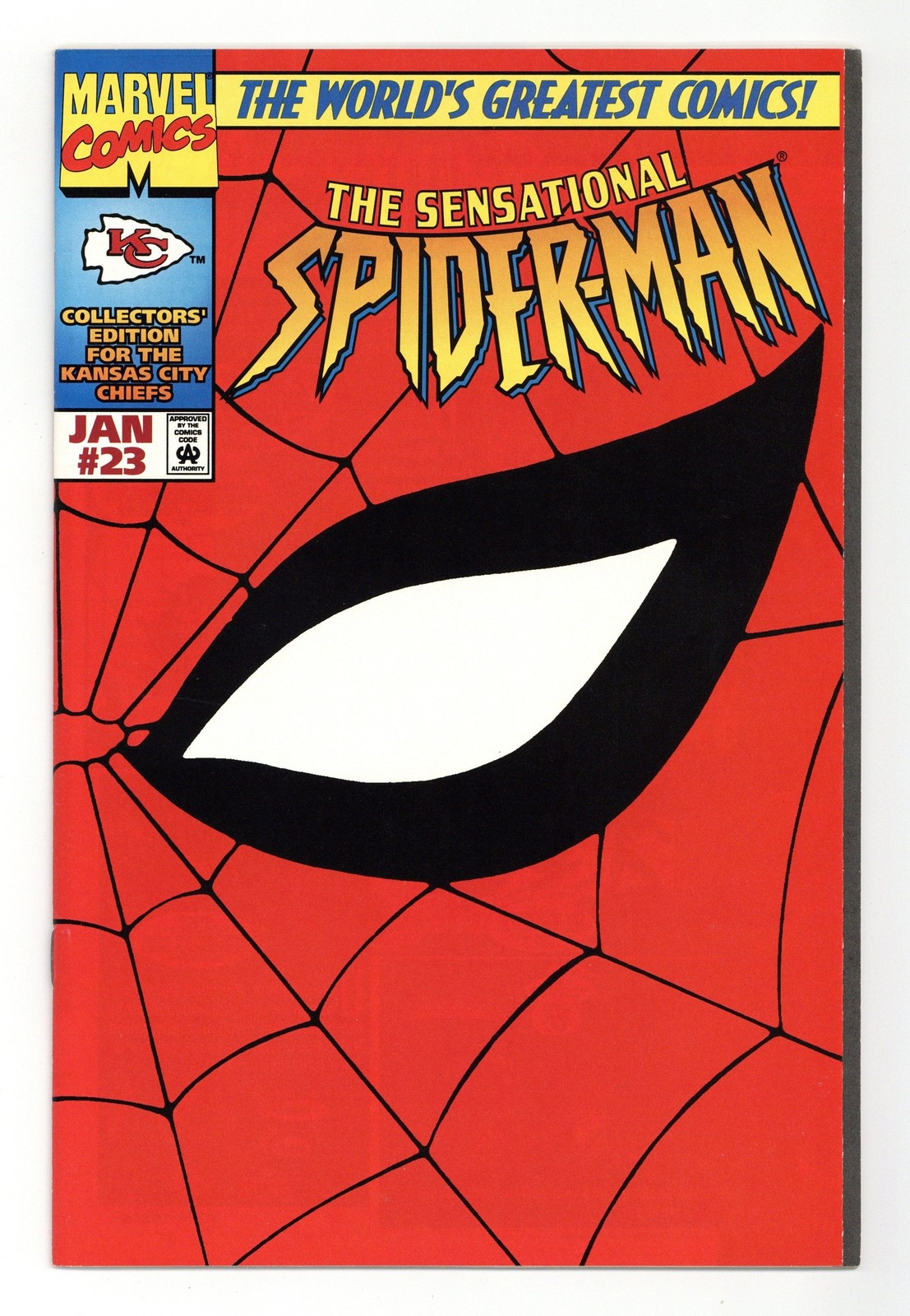 Sensational Spider-Man #23 Kansas City Chiefs Collector's VF- 7.5 1998