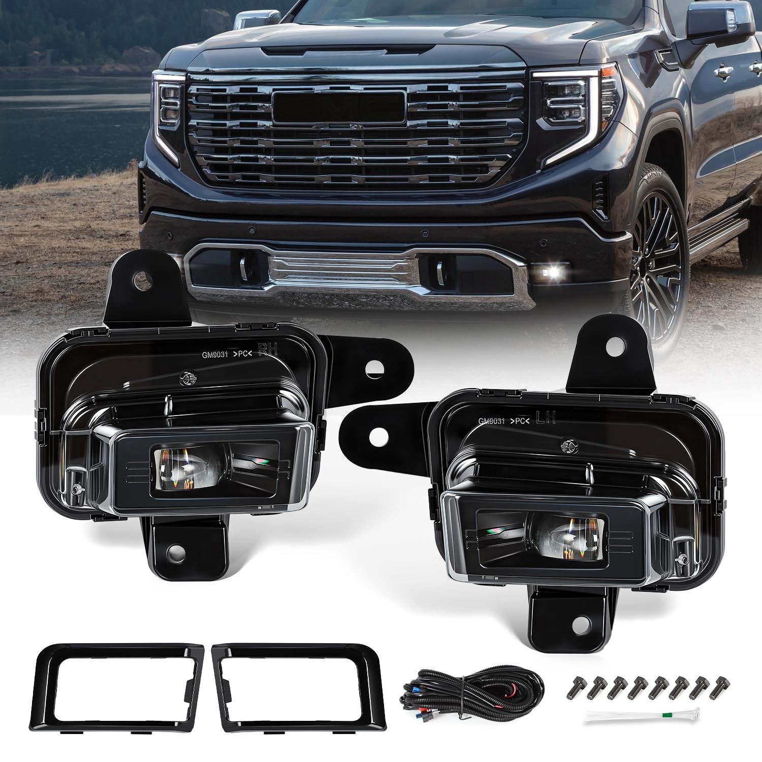 LED Fog Lights for GMC Sierra 1500 - LED Fog Light Assembly Kit Compatible wi... LED Fog Lights for GMC Sierra 1500 - LED Fog Light Assembly Kit Compatible wi...
