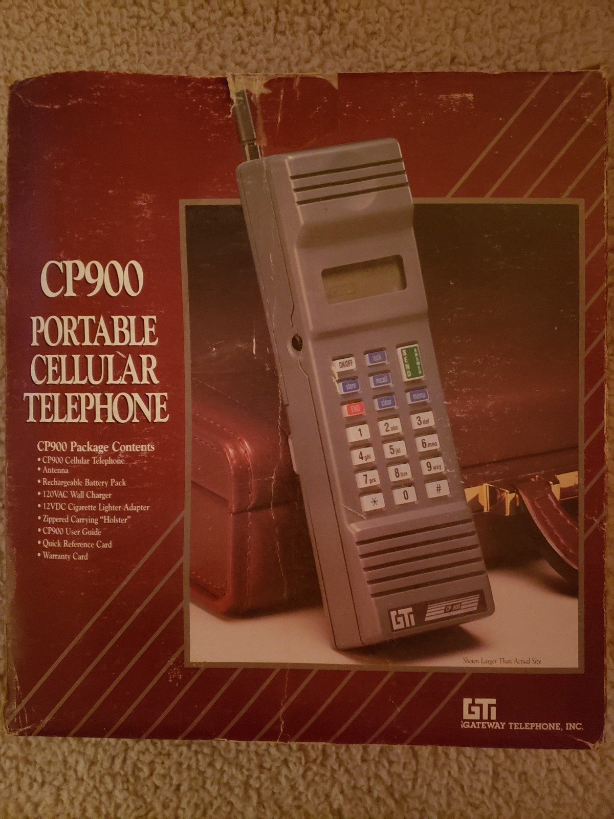 Vintage Gateway GTI CP900 80's BRICK Mobile Cellular Telephone w/ Box Cell Vintage Gateway GTI CP900 80's BRICK Mobile Cellular Telephone w/ Box Cell