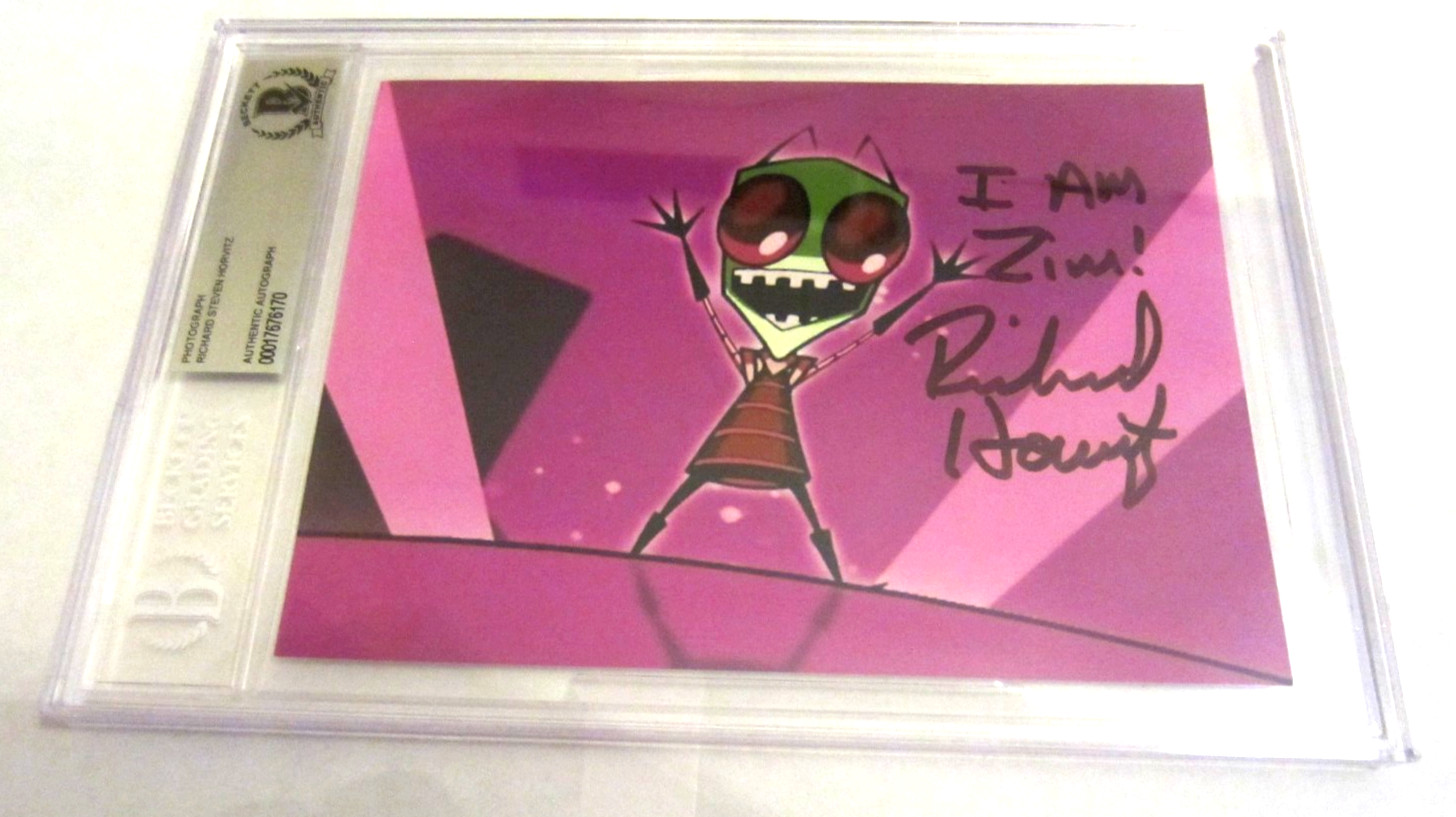 Richard Horvitz voice of Invader Zim signed autographed 5x7 photo Beckett BAS
