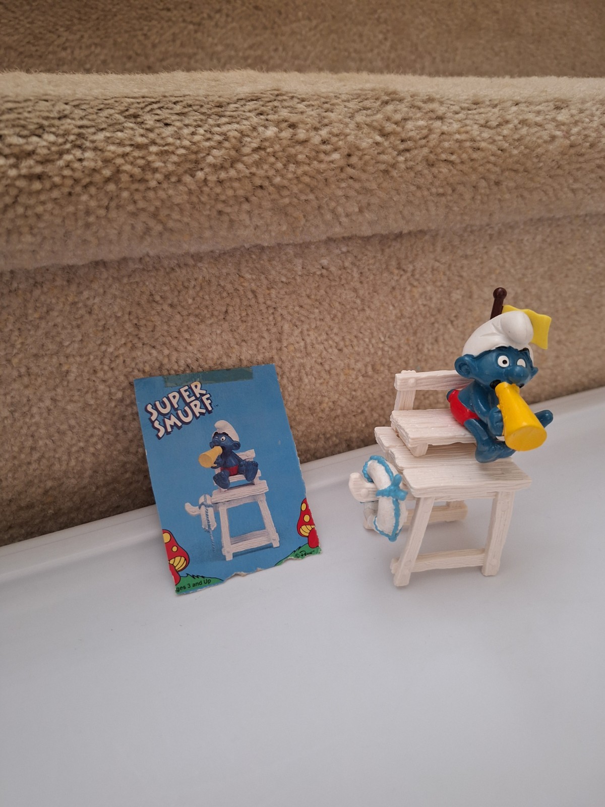VINTAGE 1983 LIFEGUARD SUPER SMURF 'RARE' SCHLEICH PEYO