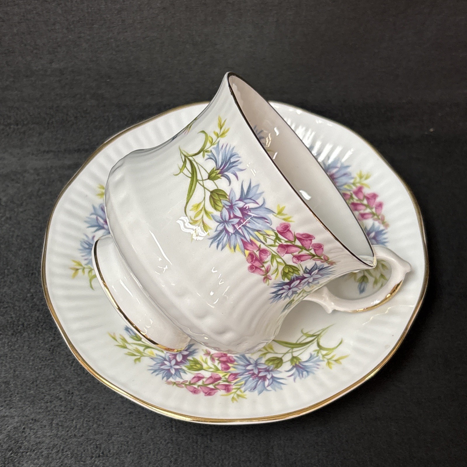 Clifton China BATCHLOR BUTTON AND HEATHER Cup and Saucer Set