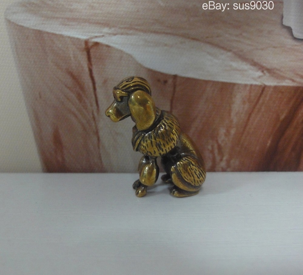 Vintage Solid Brass Poodle Figurine Dog Satue Home Decor Toy Gift Vintage Solid Brass Poodle Figurine Dog Satue Home Decor Toy Gift