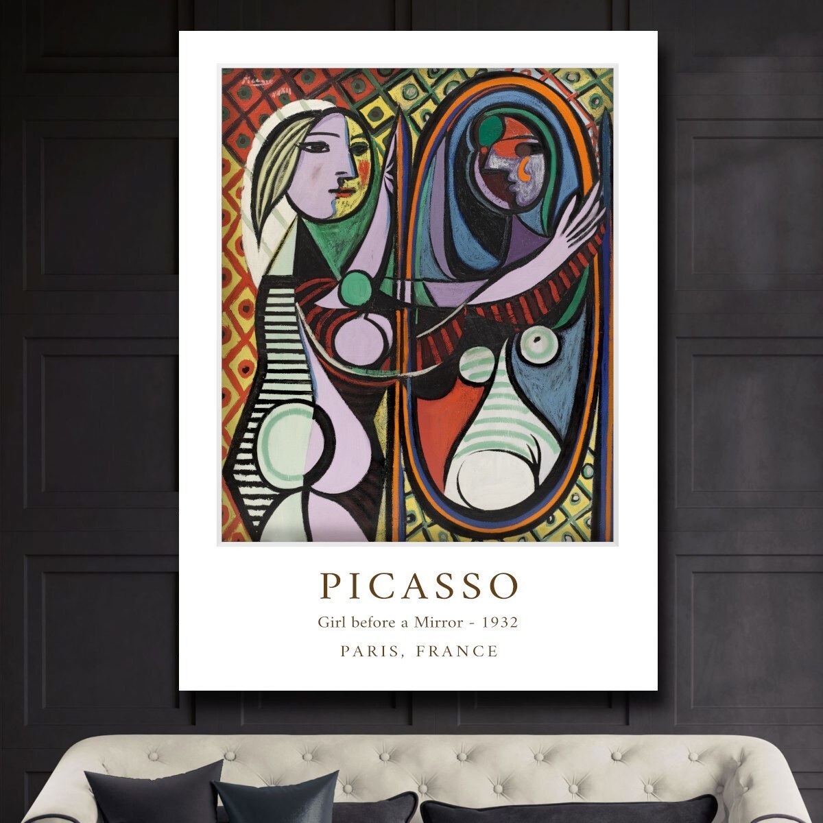 Picasso Wall Art Print Girl Before a Mirror Extra Large 66x44 New Picasso Wall Art Print Girl Before a Mirror Extra Large 66x44 New