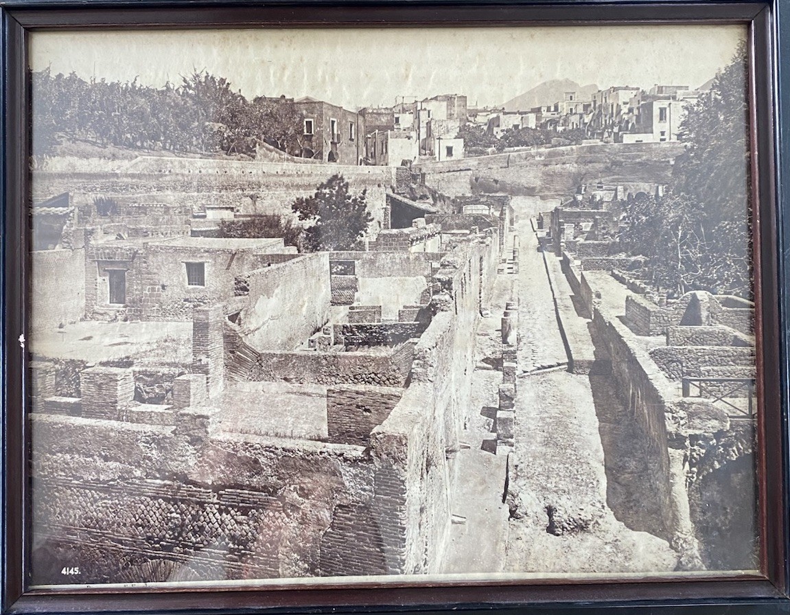 Antique Pompeii Italy Photograph Albumen Print Napoli Ruins 4145 Framed Antique Pompeii Italy Photograph Albumen Print Napoli Ruins 4145 Framed