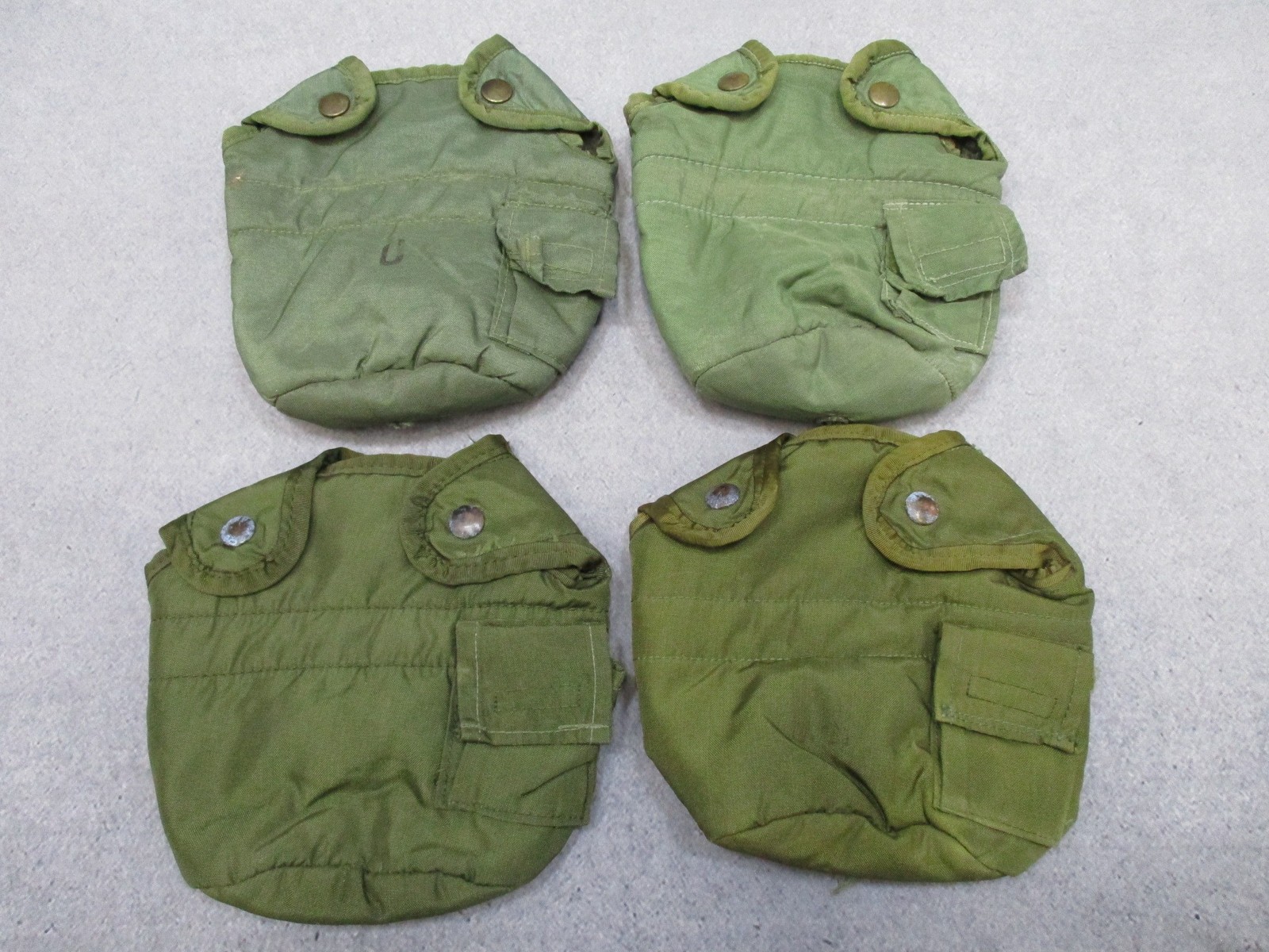 Military USGI 1 Qt Canteen Cover OD Green LC-2 ALICE Clips Insulated Lot of 4