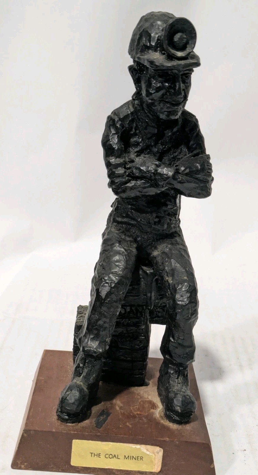Vintage 1975 J. Kourey Coal Miner Statue Figurine JGK Specialty West Virginia 9\