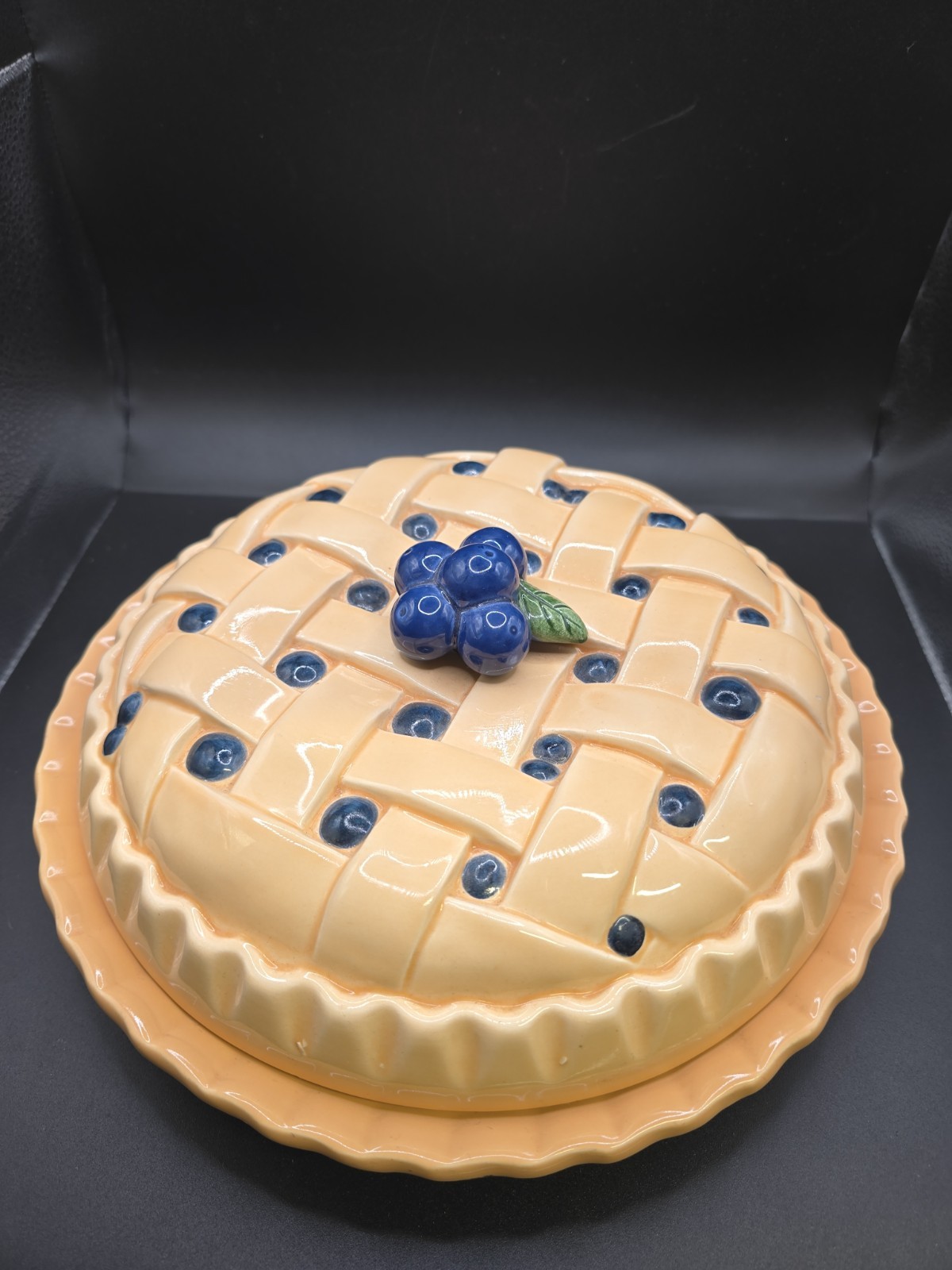 Rare Vintage Betty Crocker Blueberry Pie Recipe pie pan With Lid Complete Set 