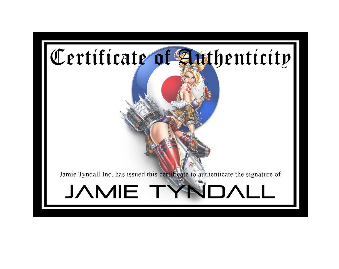 Jamie Tyndall PAPER COA  **MUST PURCHASE ITEM BEFORE PURCHASING**