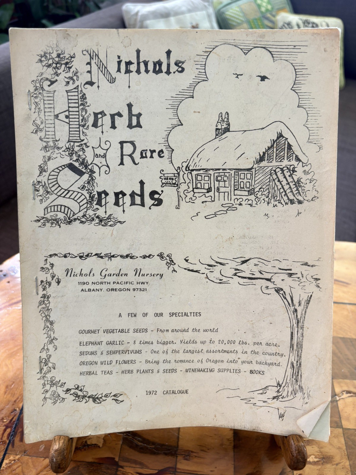 1972 Nichols Herb And Rare Seeds Oregon Catalog Vintage Paperback Rare Book