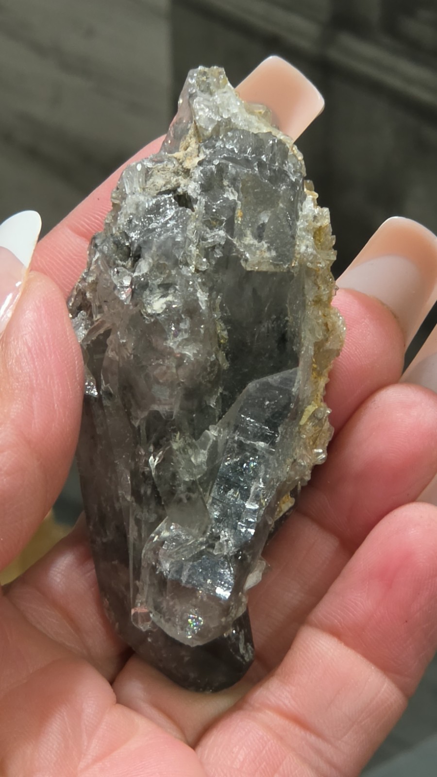 Black Phantom Quartz Cluster 68g Black Phantom Quartz Cluster 68g