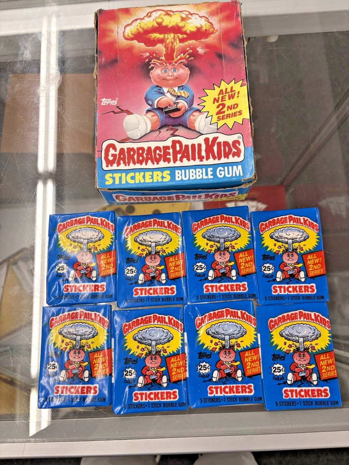 LOT 8 Sealed Packs 1985 Topps Garbage Pail Kids Original 2nd Series W/ BOX