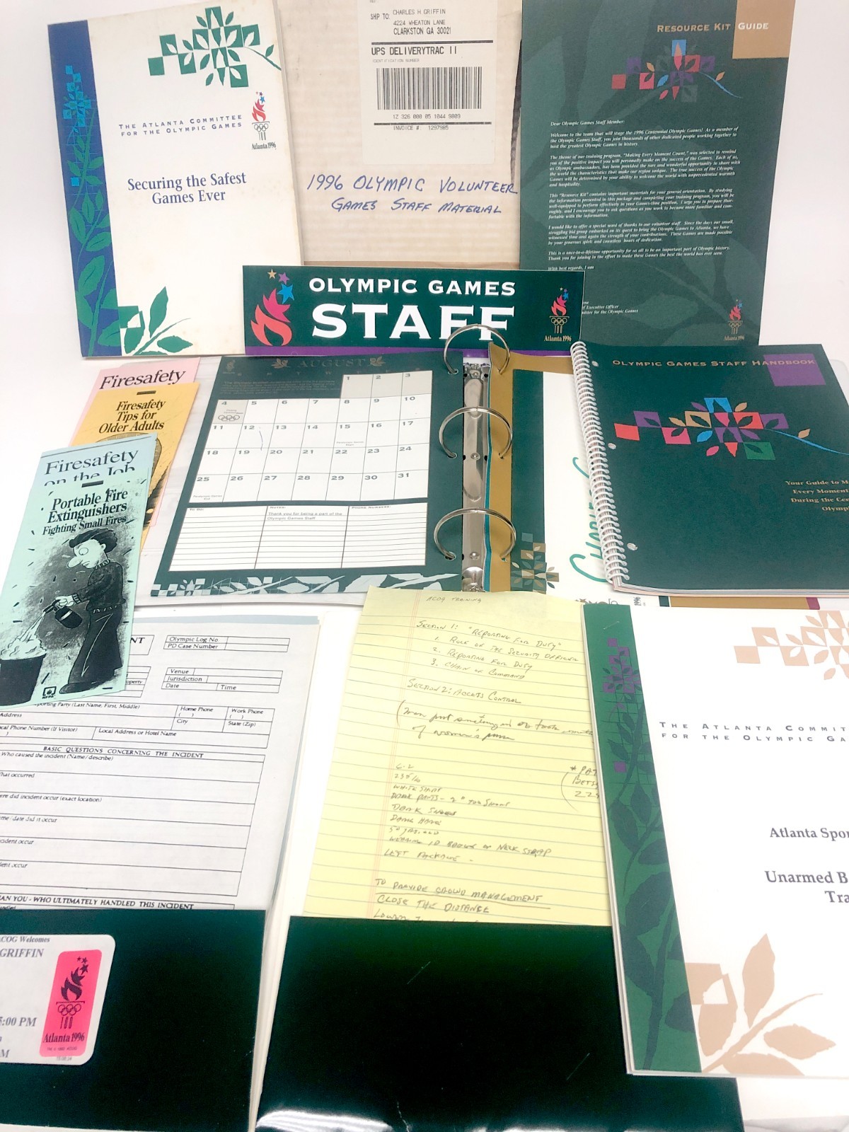 1996 Atlanta Olympics ACOG Security Staff Resource Kit Training Manual Box VHS 1996 Atlanta Olympics ACOG Security Staff Resource Kit Training Manual Box VHS