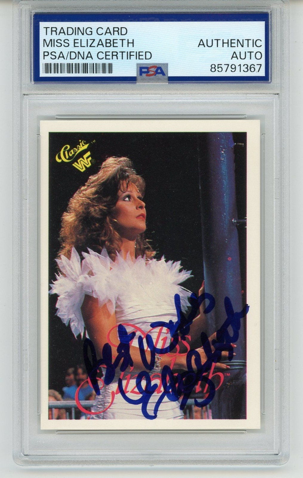 Miss Elizabeth ~ Signed Autographed 1990 Classic WWF Trading Card Auto ~ PSA DNA