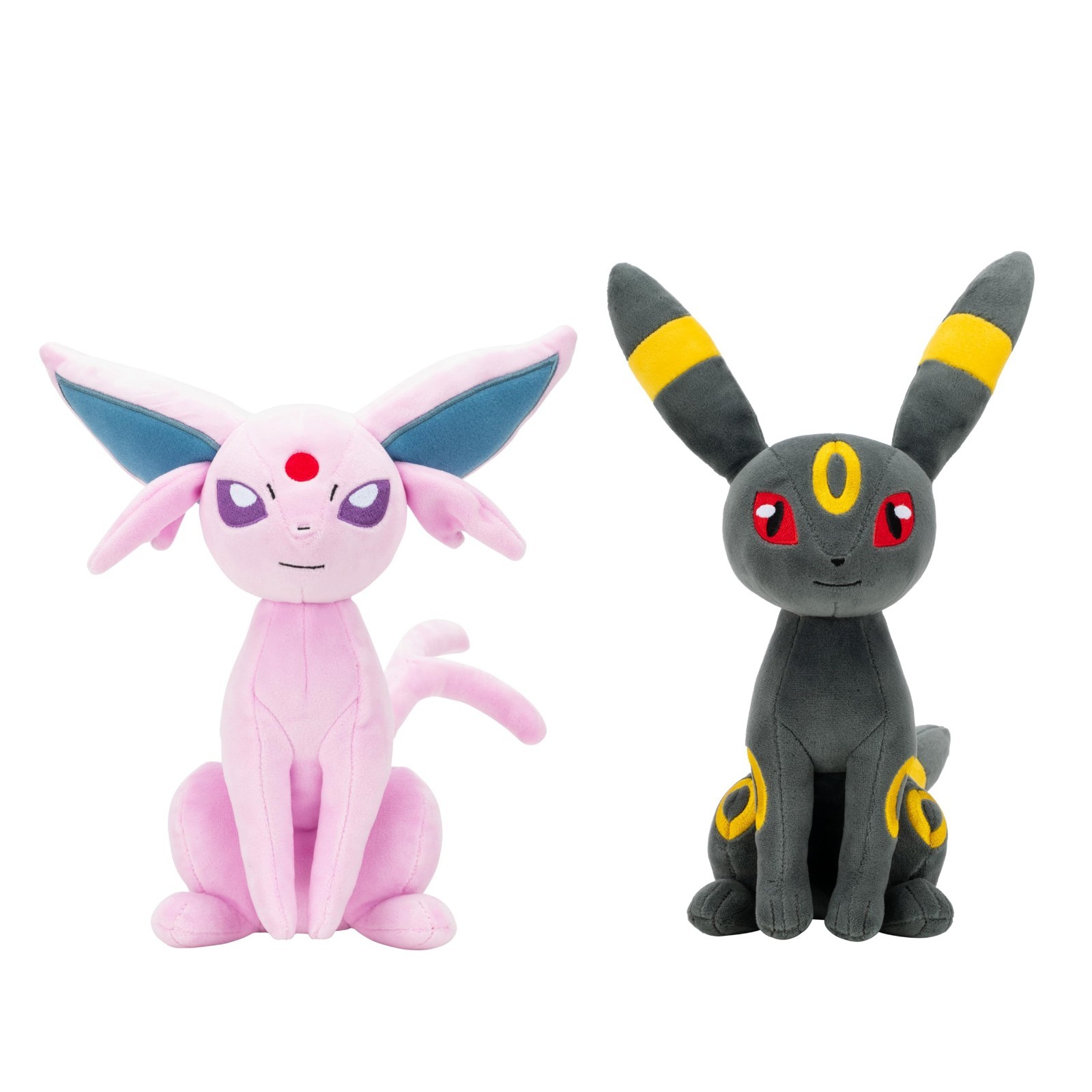 Espeon and Umbreon Plush 2-Pack - Two 8-Inch Soft Plush with Authentic