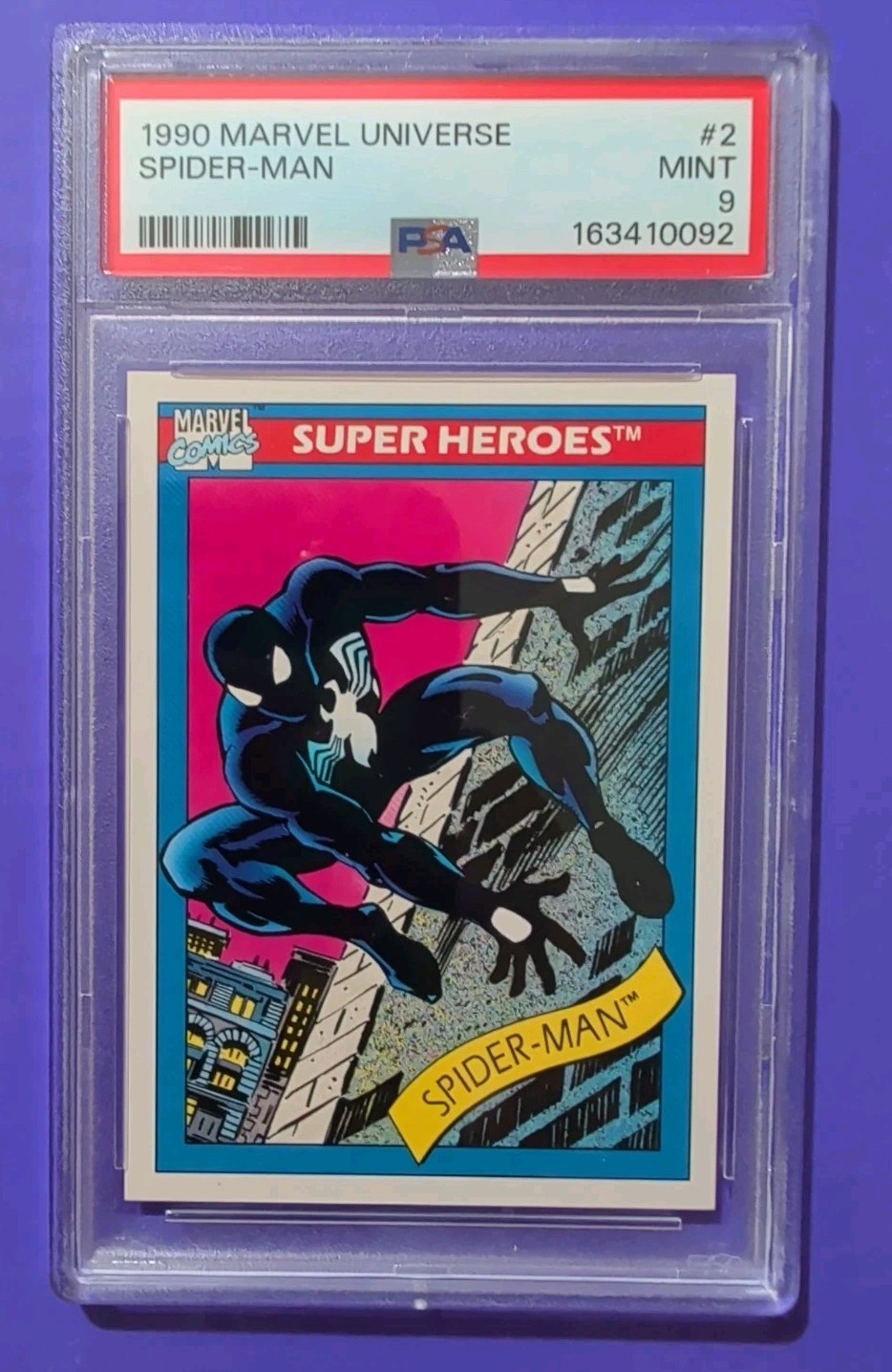 Spider-Man 1990 Impel Marvel Universe #2 PSA 9 Spider-Man 1990 Impel Marvel Universe #2 PSA 9
