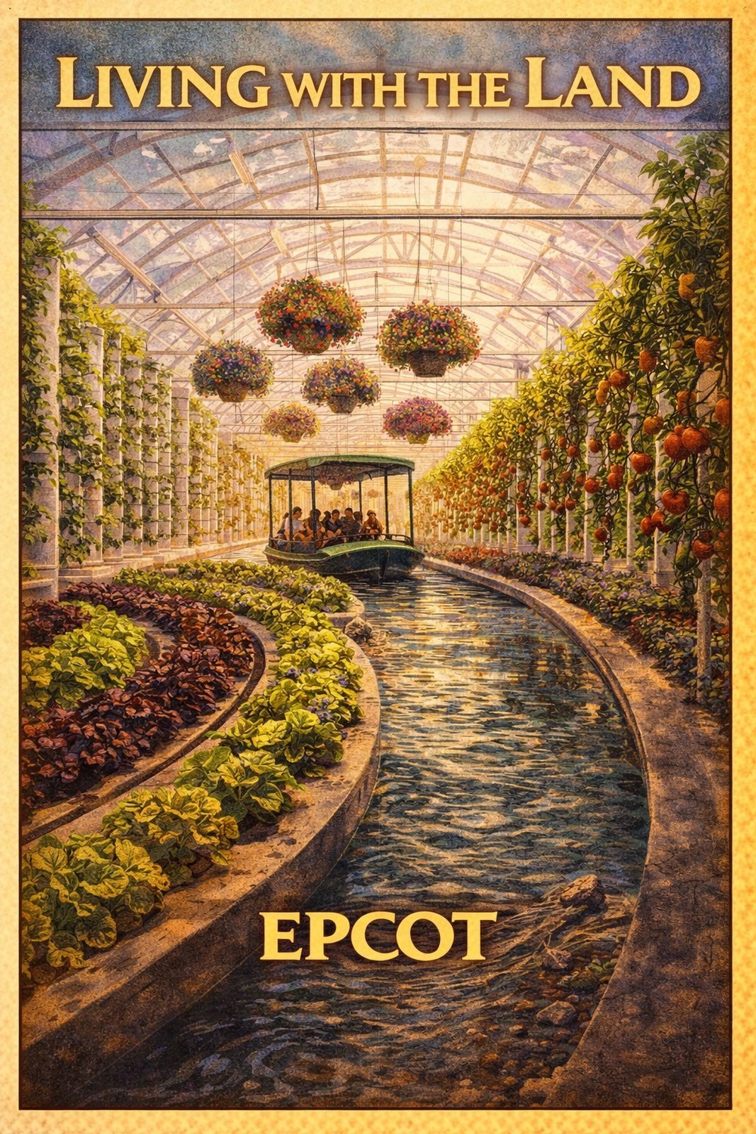 Living with the Land Epcot Attraction Ride Disney Poster Print Wall Art Gift