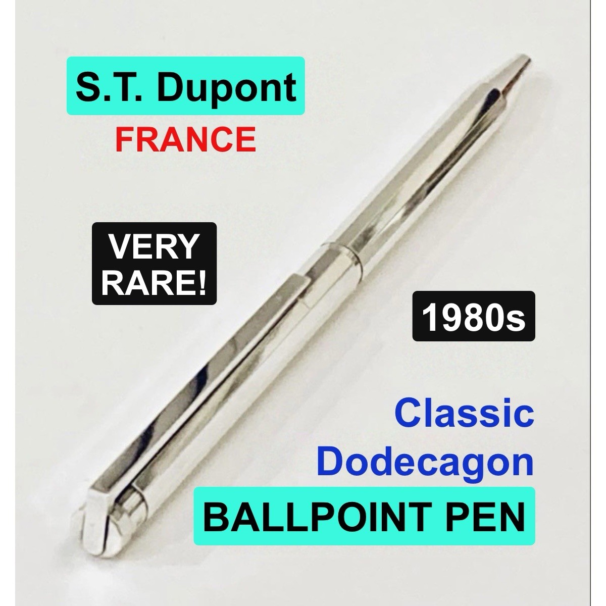 [VERY RARE] S.T. Dupont Classic Dodecagon Ballpoint Pen France 1980s 26011801