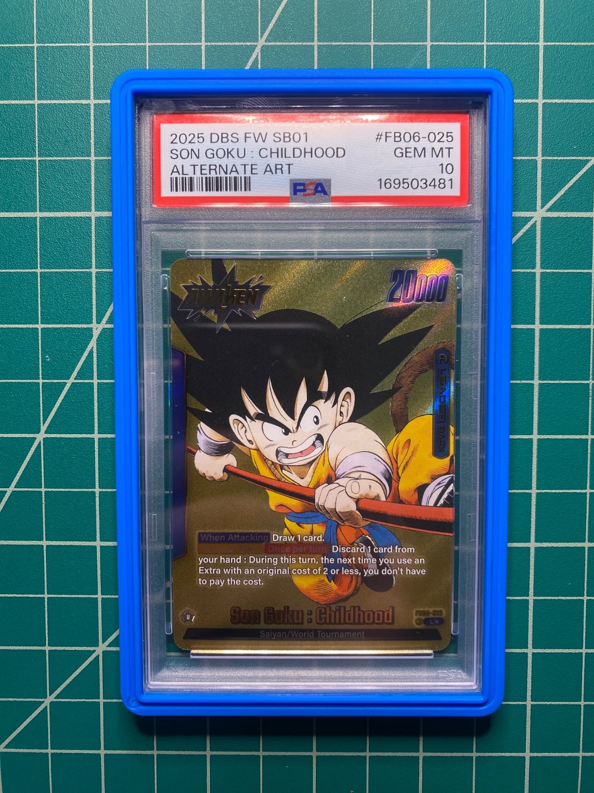 2025 ALTERNATE ART #FB06-025 SON GOKU : CHILDHOOD PSA 10