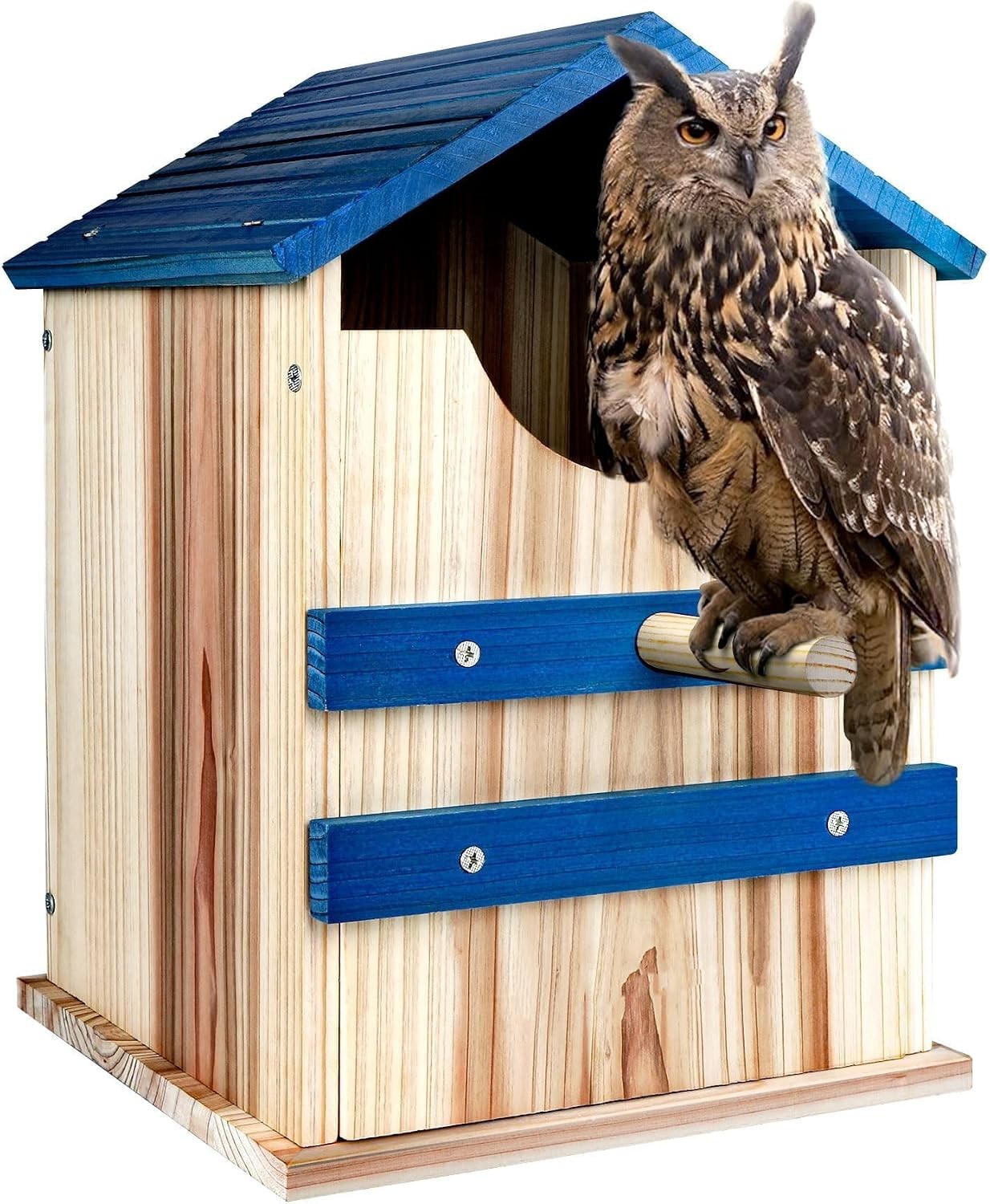 Screech Owl House Large Handmade Wooden Owl Boxes Outside W/ Mounting Screws 10 Screech Owl House Large Handmade Wooden Owl Boxes Outside W/ Mounting Screws 10