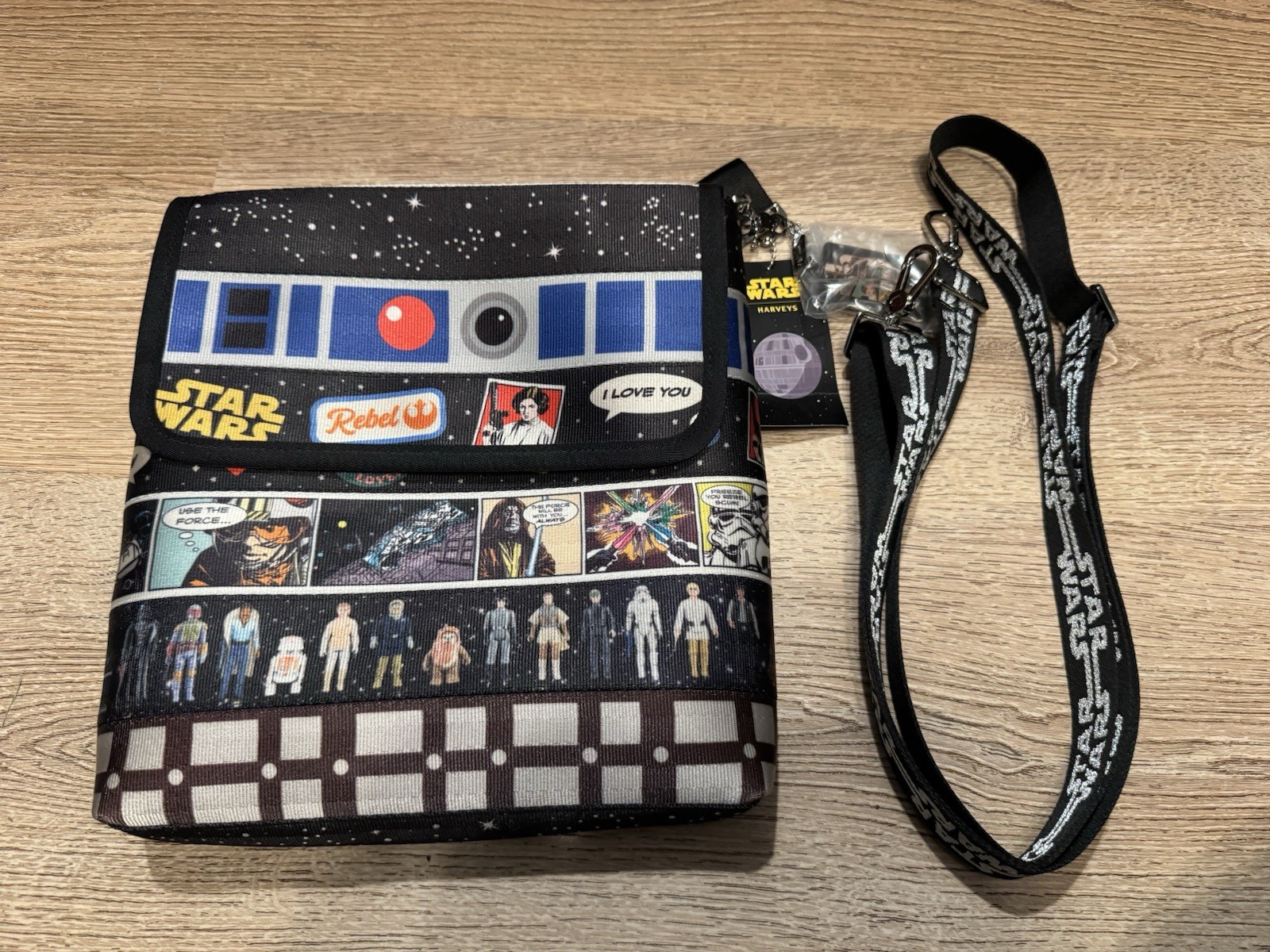 New Harveys x Star Wars Convertible Streamline Messenger Bag Patchwork W/ Tags