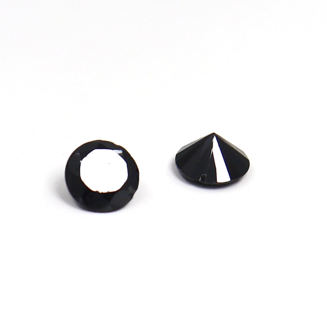 2.75 Ct New Round Cut Natural Fine Black Onyx GGI Certified Loose Gemstone Pcs-2