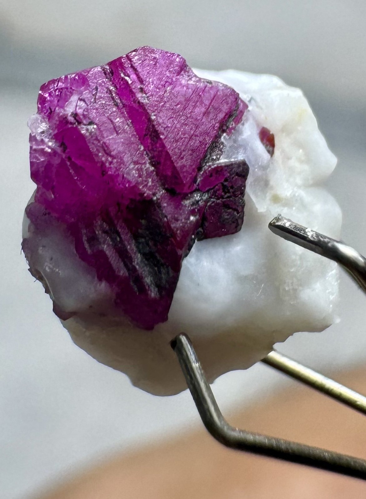 2 CT ,Top Quality Natural Red Ruby Crystals on matrix  From Jegdalek @Afg