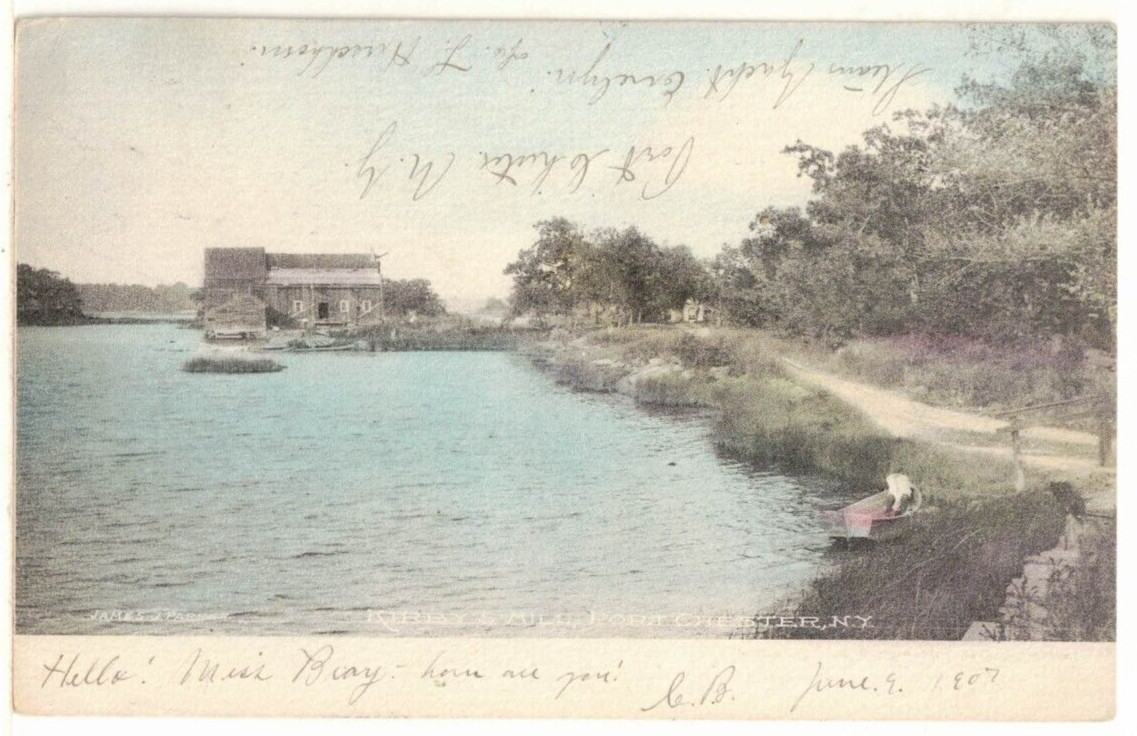 c1905 UDB PC: Scenic View of Kirby\'s Mill, Port Chester, New York