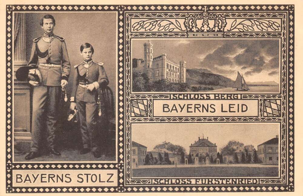 Germany Royalty Prince Ludwig II and Otto Schloss Berg Furstenried PC AA115673 Germany Royalty Prince Ludwig II and Otto Schloss Berg Furstenried PC AA115673