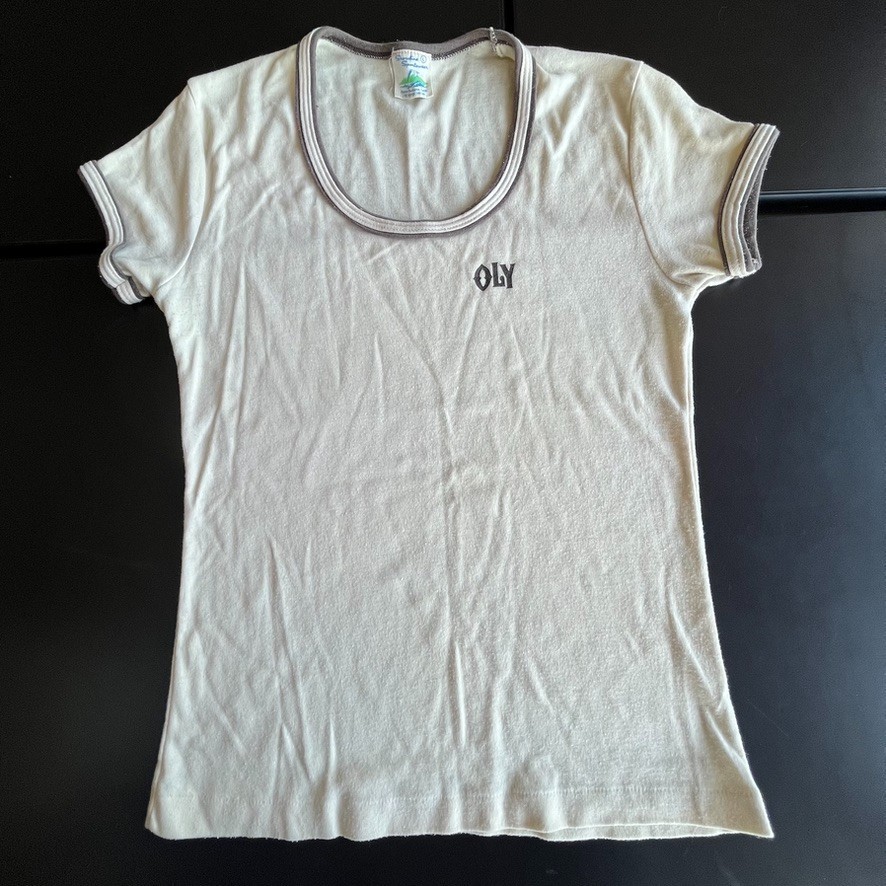 Vintage 70s Olympia Beer T-Shirt Large 1/4 Sleeve Oly 1970s Original Rare