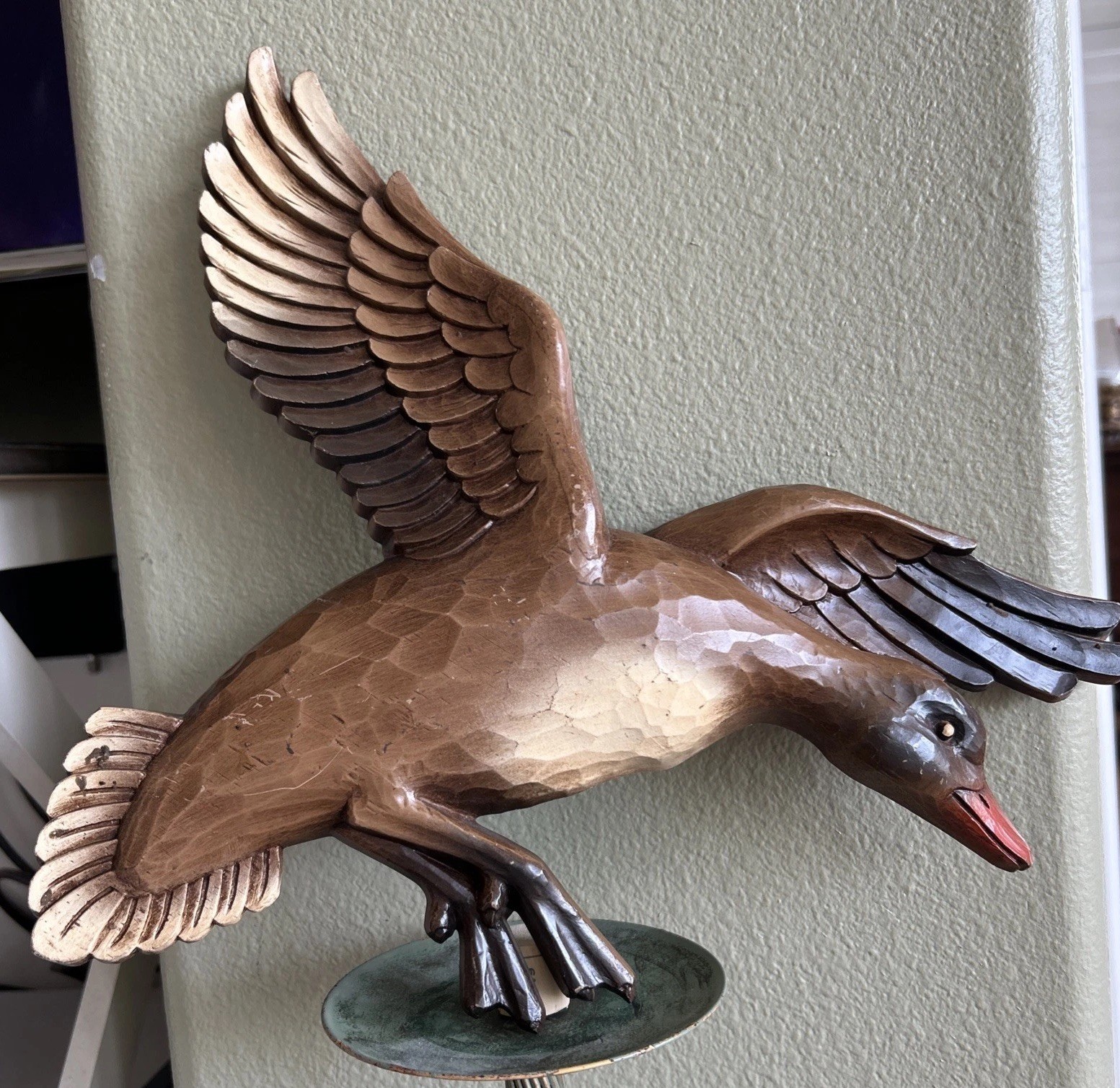 Plastic made to look like wood flying Ducks Mallard Wall Hangings