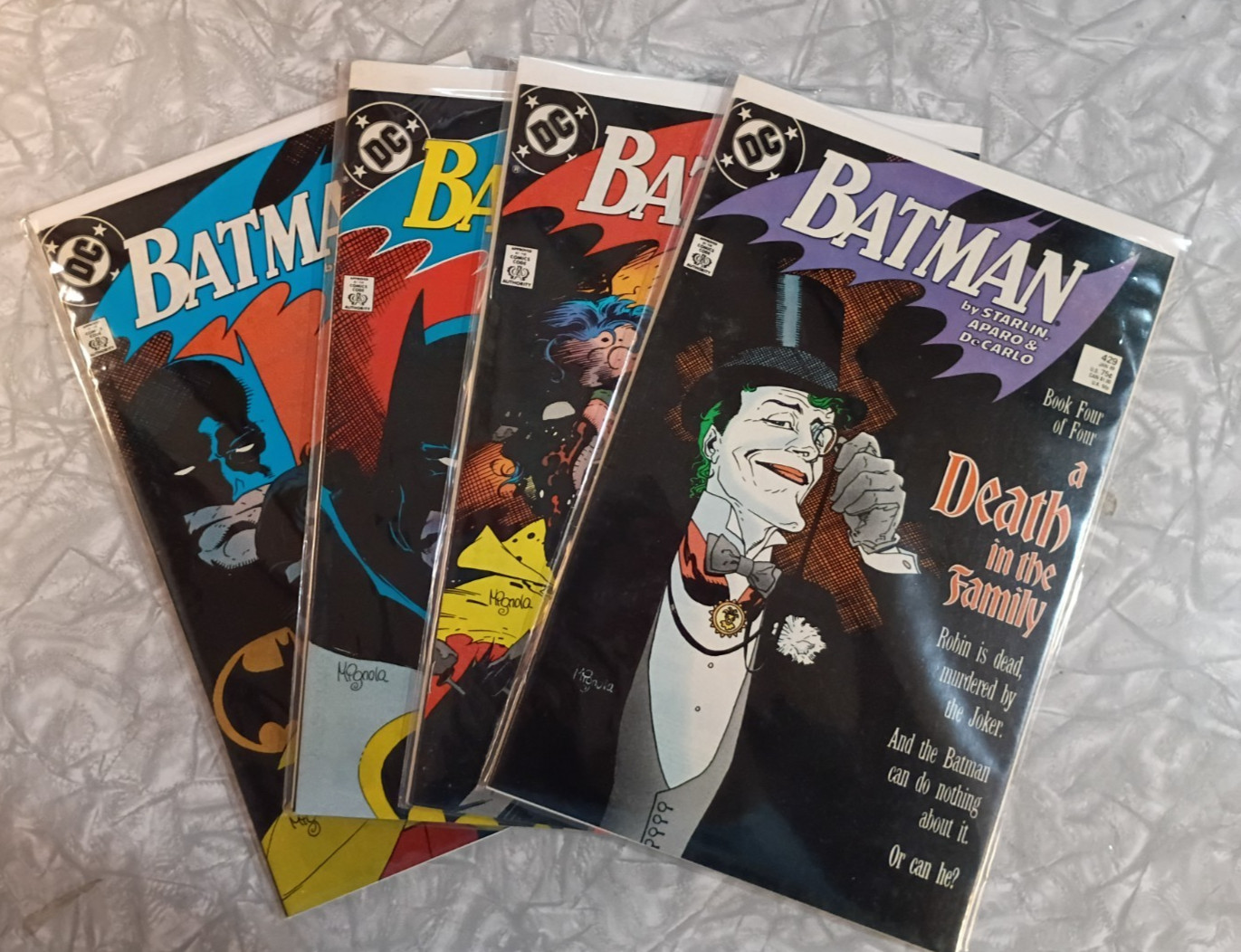 Batman A Death in the Family Lot of 4 # 426 - 429 Complete Set (1988, DC) VF/NM Batman A Death in the Family Lot of 4 # 426 - 429 Complete Set (1988, DC) VF/NM