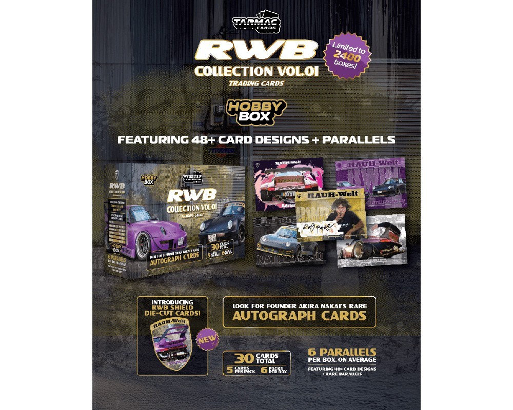 Tarmac Cards RWB Collectible Trading Cards Vol. 01 Hobby Box – Limited Edition