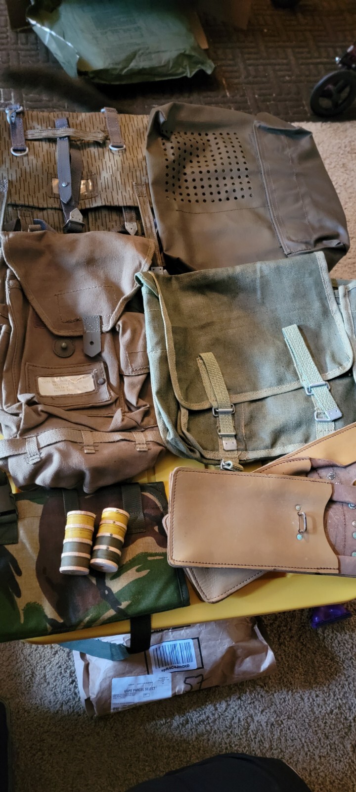 2 TRIP WIRE+2 French Leather P, Swiss Game Bag, Italy mask Bag, E.german Bag+bag
