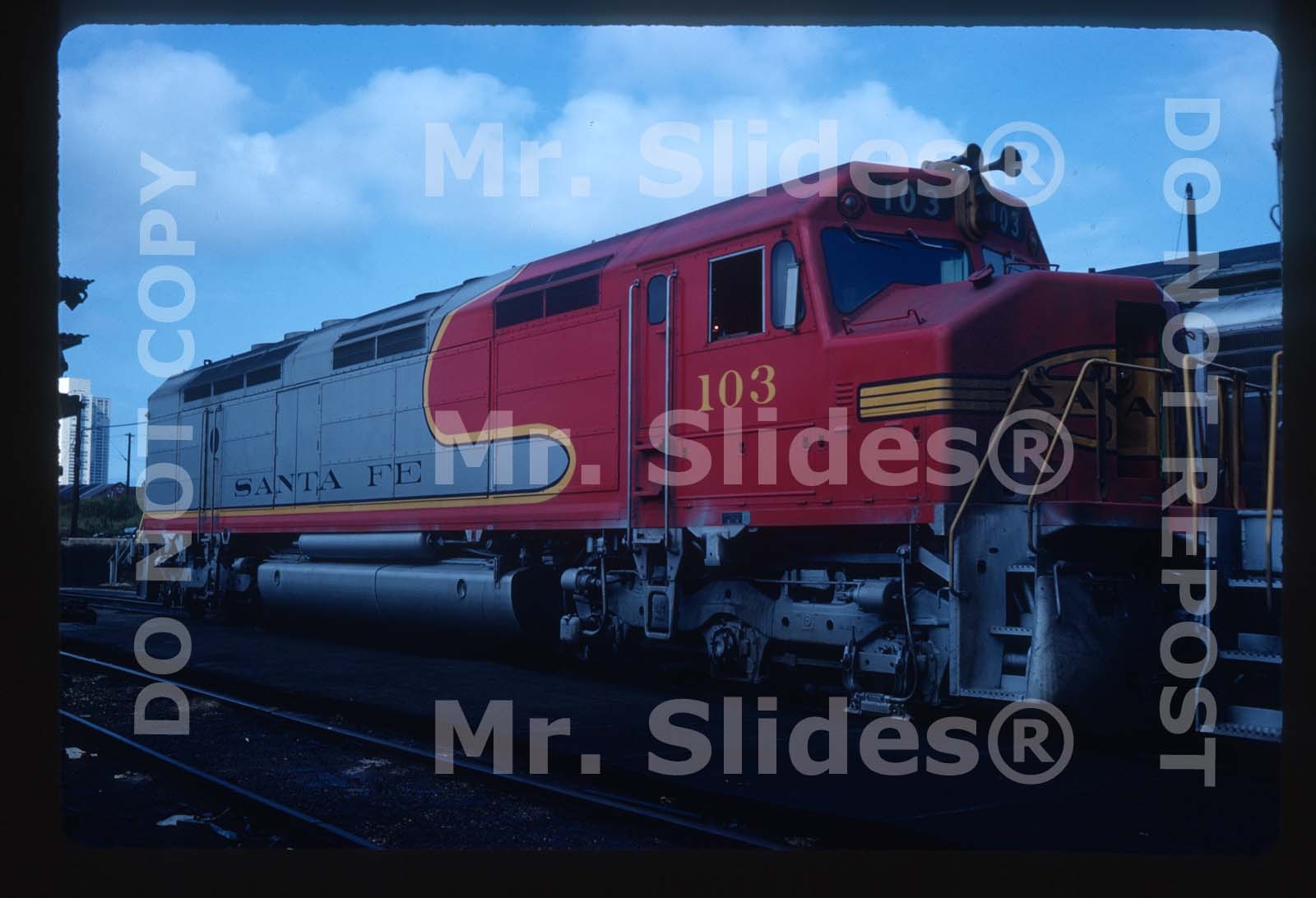 Original Slide ATSF Santa Fe FP45 103 Chicago IL