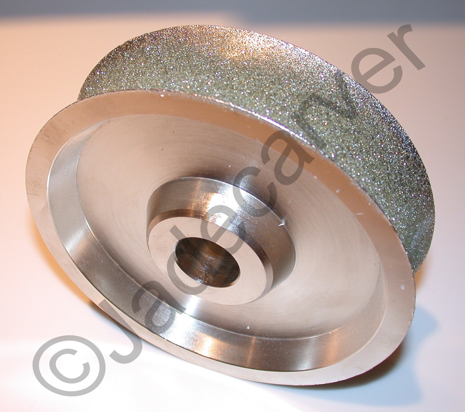 Diamond Lapidary Grinding Wheel, Concave, 6”x1-1/2”, 80 grit