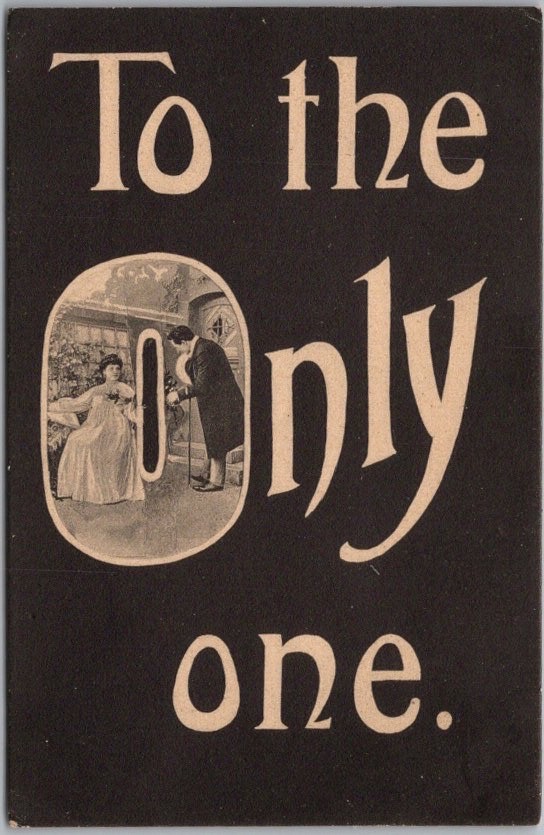 Vintage 1909 Romance Greetings Postcard \