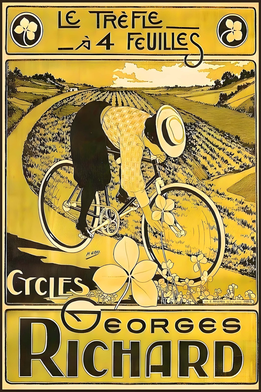 Georges Richard Bicycle Poster 🇫🇷 (1890s) Art Nouveau Print - 24x36” 200gsm