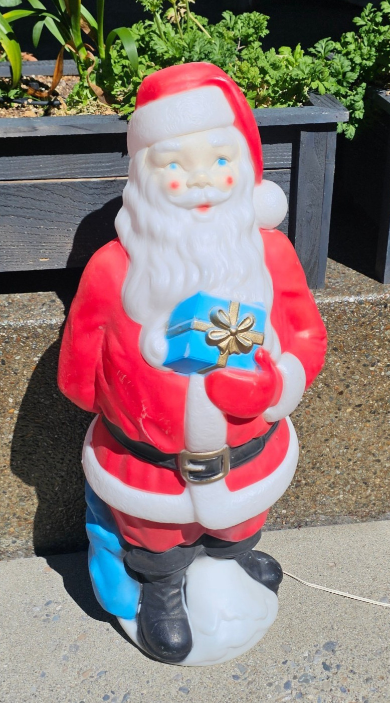 Vintage 1971 Empire Plastic Santa Claus Blowmold 33\