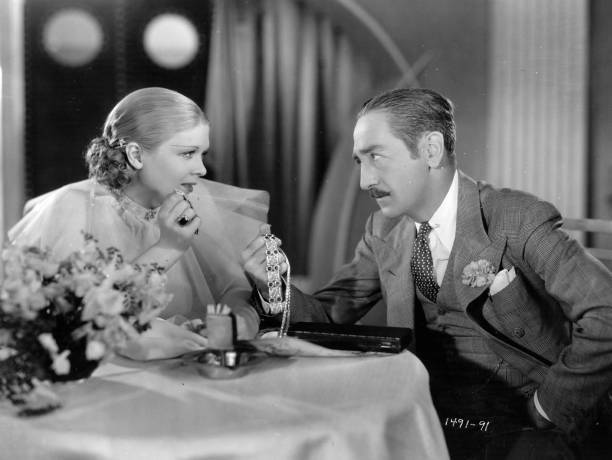 Dorothy Dell and Adolphe Menjou in \'Little Miss Marker\' 1934 Movie OLD PHOTO