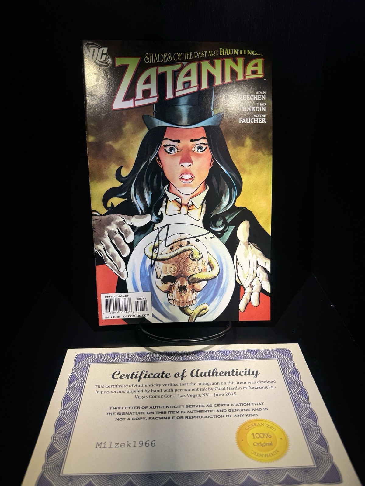 Zatanna (2010 2nd Series DC) 7 Signed By Chad Hardin COA