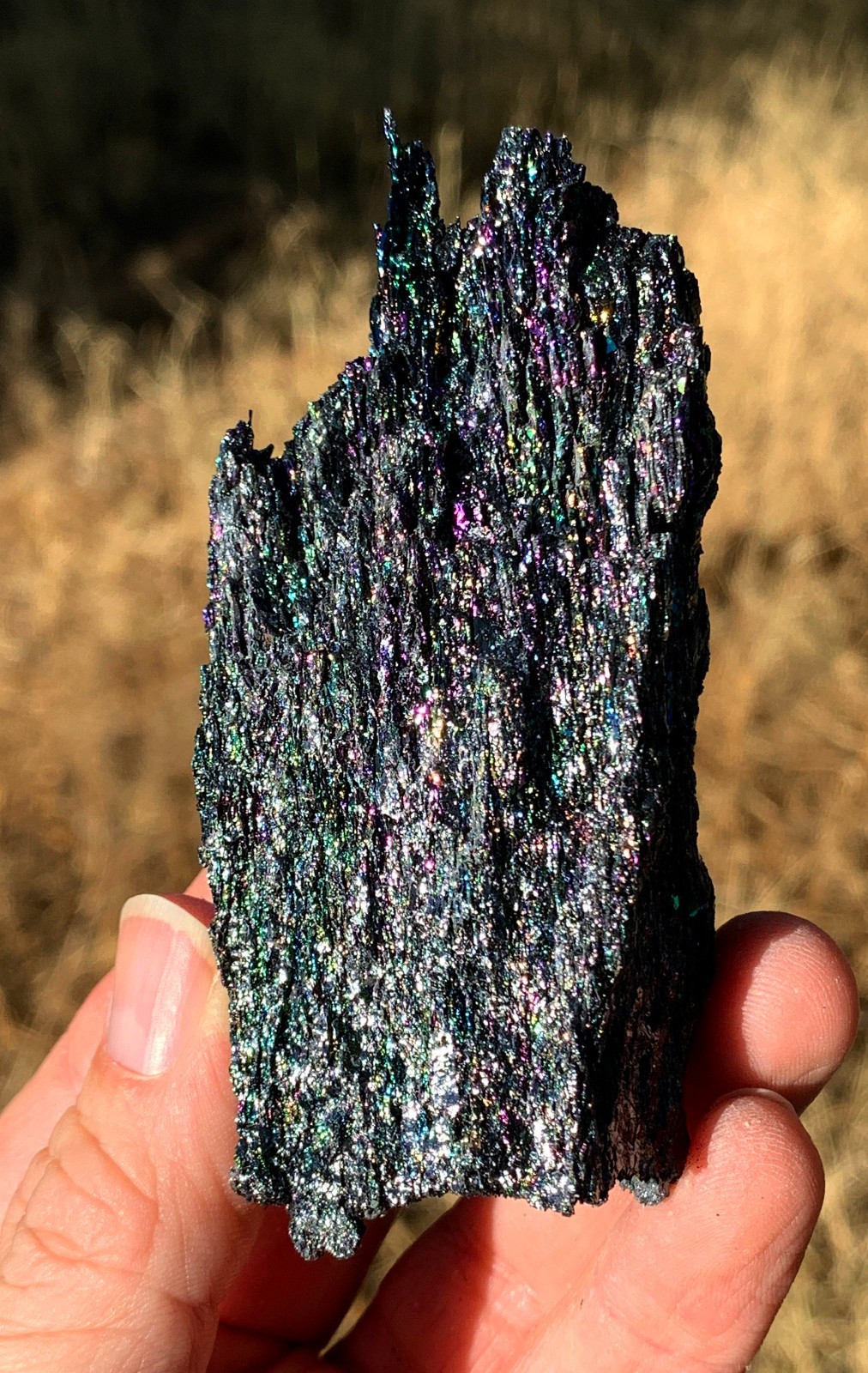 SILICON CARBIDE CARBORUNDUM Specimen Iridescent Rainbow Crystal Cluster Mineral
