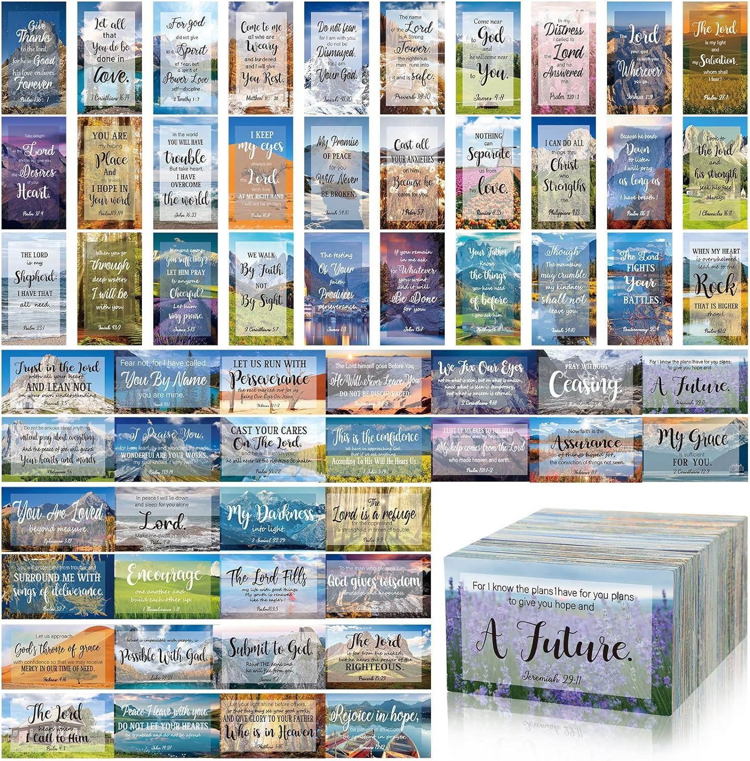 240 Pcs Bible Verse Cards Bulk with Full Scripture, Vintage Style 240 Pcs Bible Verse Cards Bulk with Full Scripture, Vintage Style
