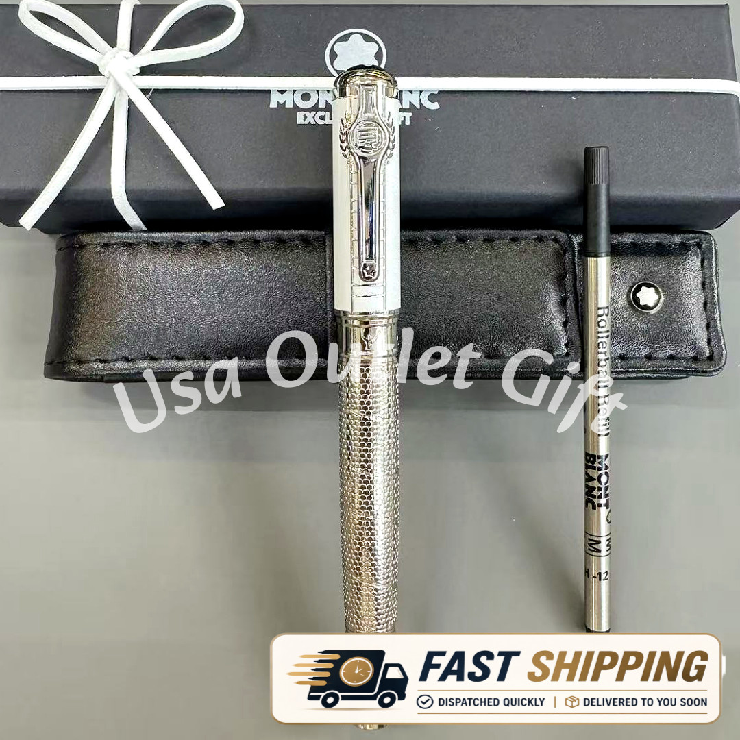 (MB) Great Characters Mohammad Ali Limited Edition White w/ Leather Pen Case