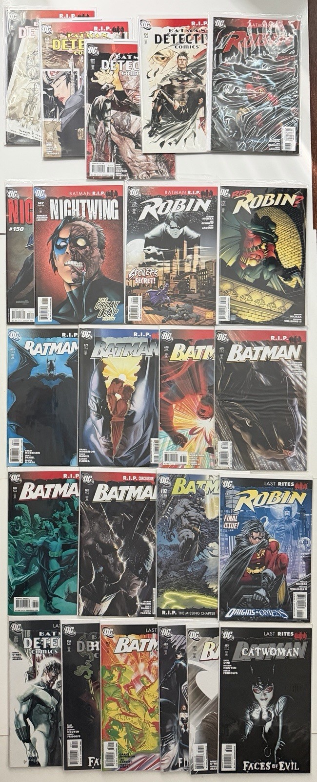BATMAN 676-685 Hush RIP Last Rites Detective 847-852 Nightwing Robin Huge Lot