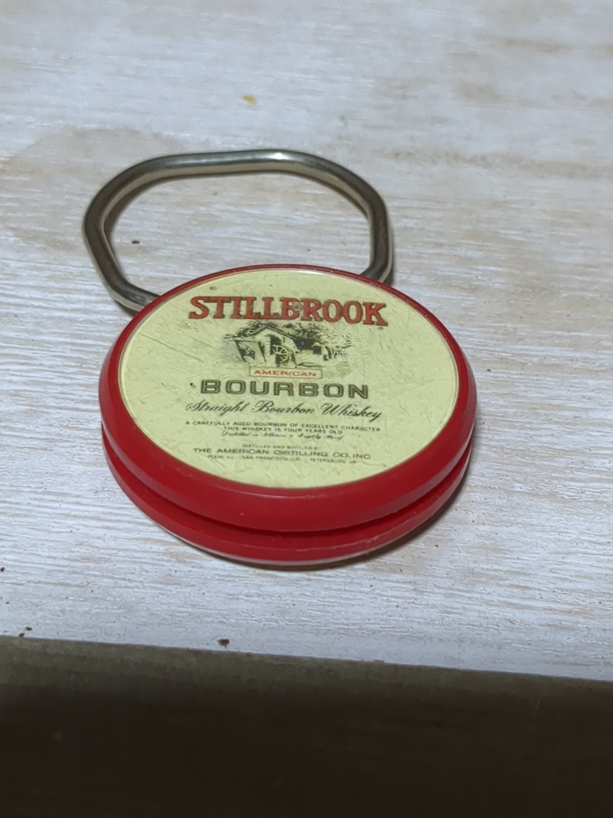 Vintage Keychain Stillbrook Boirbon Whiskey The Bottle House Lindberg Road