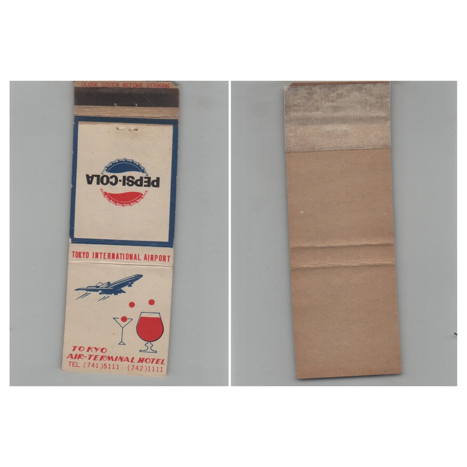 Matchbook Cover Pepsi Cola Tokyo Air-Terminal Hotel Tokyo