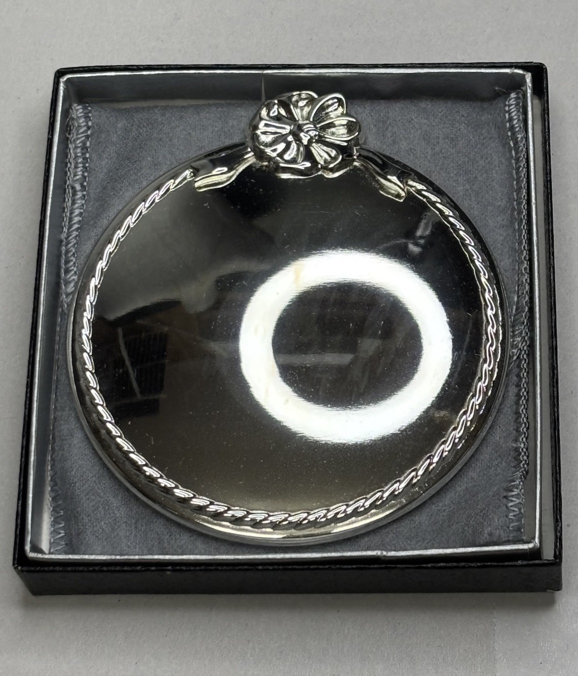 Oneida Silverplate Purse Mirror Non Tarnish Silver #4990