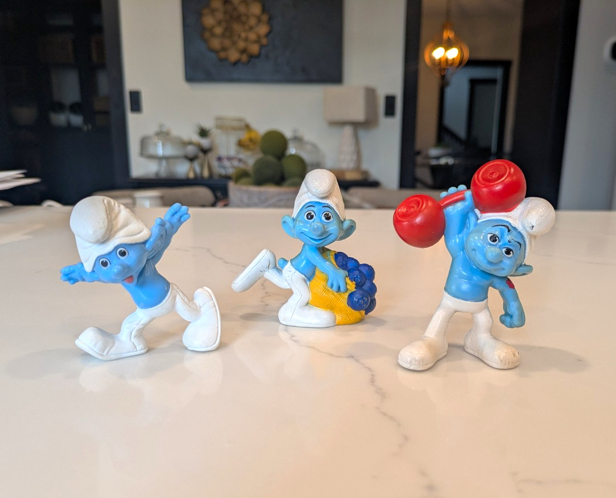 Vintage Smurfs Hand-Painted Plastic Figurines Lot of 3. Vintage Smurfs Hand-Painted Plastic Figurines Lot of 3.