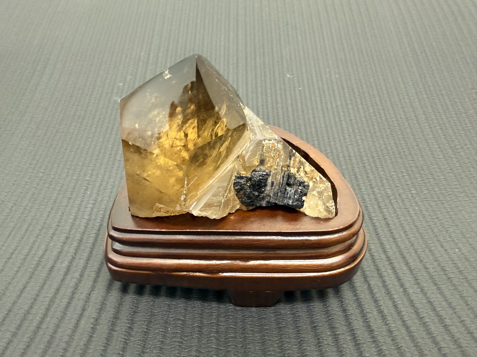 1.76LB Natural Citrine Quartz Obelisk Energy Crystal Tower Point Reiki +Stand 1.76LB Natural Citrine Quartz Obelisk Energy Crystal Tower Point Reiki +Stand